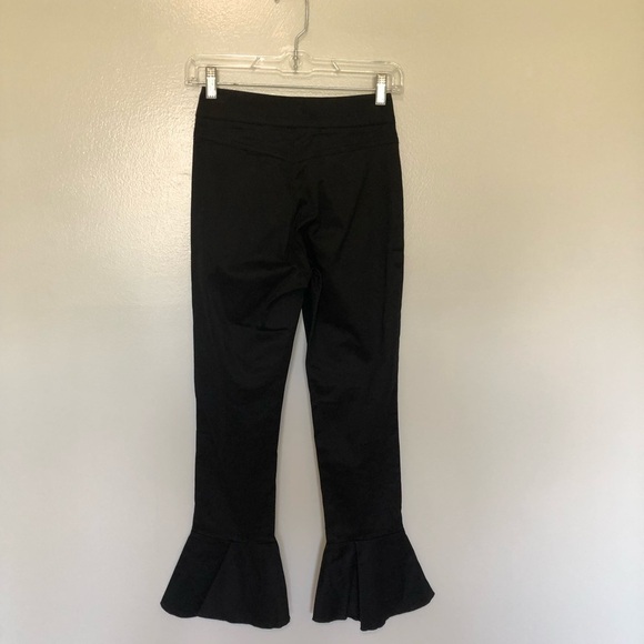 Lioness Runaway Pants Ruffle Hem Black New XS - Picture 6 of 10